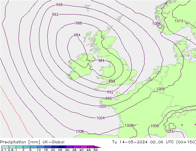 Yağış UK-Global Sa 14.05.2024 06 UTC