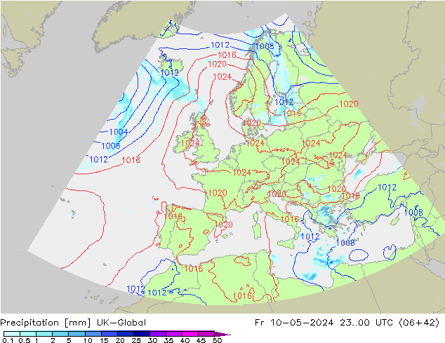 Yağış UK-Global Cu 10.05.2024 00 UTC