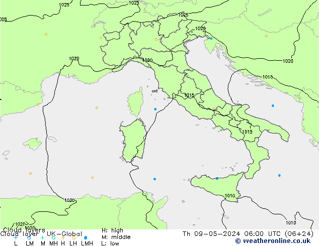 Wolkenlagen UK-Global do 09.05.2024 06 UTC