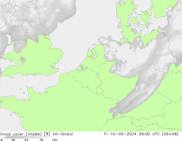 Wolken (mittel) UK-Global Fr 10.05.2024 06 UTC