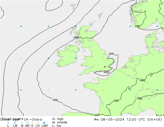 Cloud layer UK-Global ср 08.05.2024 12 UTC