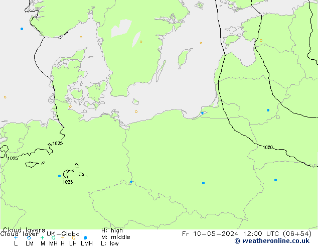 Cloud layer UK-Global Fr 10.05.2024 12 UTC