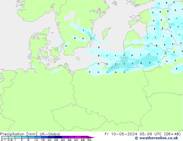 Precipitation UK-Global Fr 10.05.2024 06 UTC