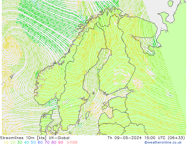 Rüzgar 10m UK-Global Per 09.05.2024 15 UTC
