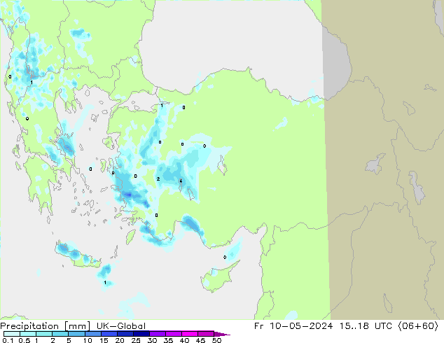 Srážky UK-Global Pá 10.05.2024 18 UTC