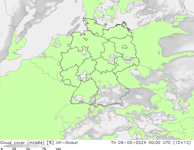 Nubes medias UK-Global jue 09.05.2024 00 UTC
