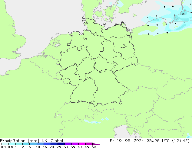 Yağış UK-Global Cu 10.05.2024 06 UTC