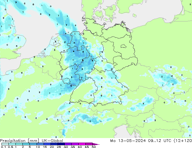 precipitação UK-Global Seg 13.05.2024 12 UTC