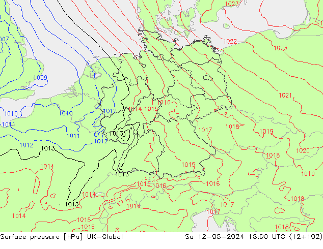 pression de l'air UK-Global dim 12.05.2024 18 UTC