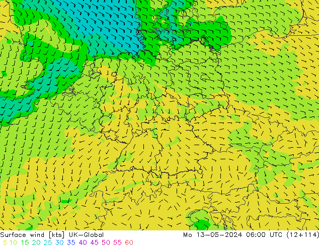 wiatr 10 m UK-Global pon. 13.05.2024 06 UTC