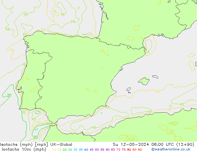 Isotaca (mph) UK-Global dom 12.05.2024 06 UTC