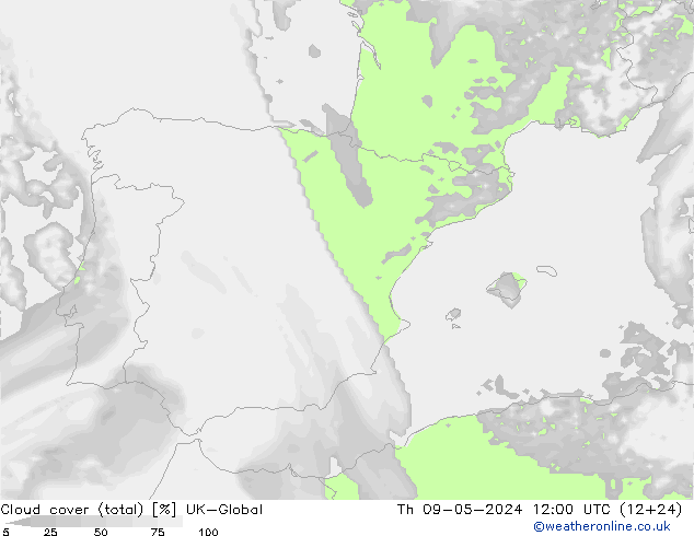 Bulutlar (toplam) UK-Global Per 09.05.2024 12 UTC