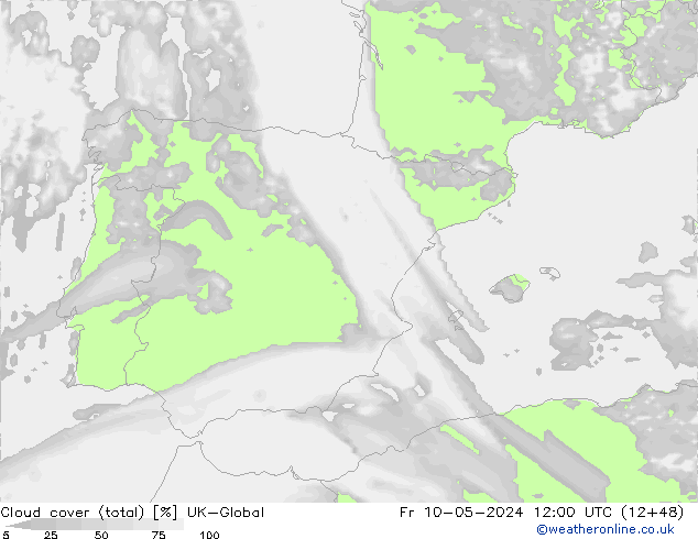 zachmurzenie (suma) UK-Global pt. 10.05.2024 12 UTC