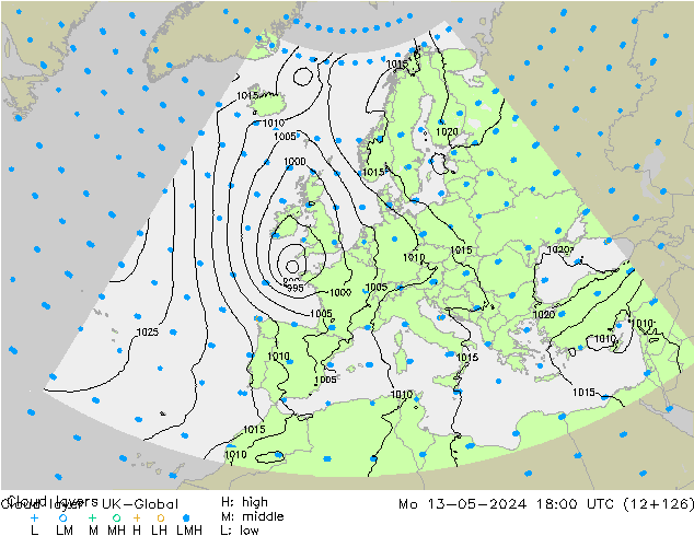 Cloud layer UK-Global пн 13.05.2024 18 UTC