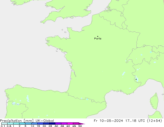 Precipitation UK-Global Fr 10.05.2024 18 UTC