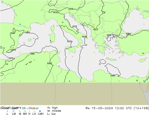 Wolkenschichten UK-Global Mi 15.05.2024 12 UTC