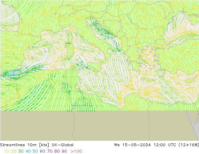 Rüzgar 10m UK-Global Çar 15.05.2024 12 UTC