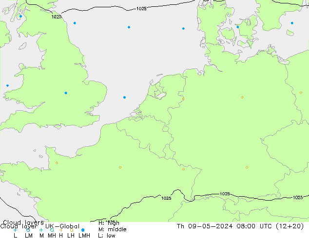 Wolkenschichten UK-Global Do 09.05.2024 08 UTC