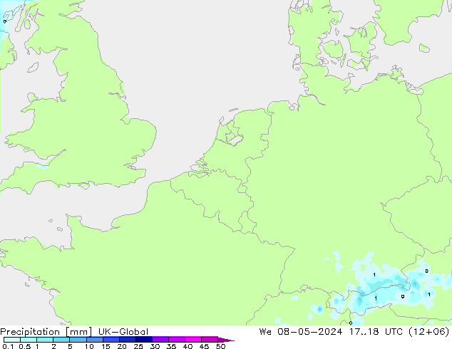 Niederschlag UK-Global Mi 08.05.2024 18 UTC