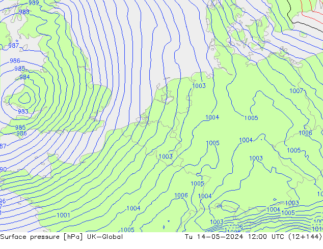 Yer basıncı UK-Global Sa 14.05.2024 12 UTC