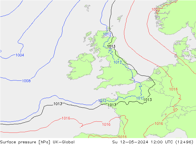 приземное давление UK-Global Вс 12.05.2024 12 UTC