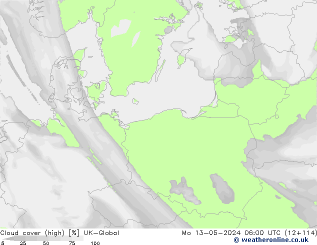 Bewolking (Hoog) UK-Global ma 13.05.2024 06 UTC