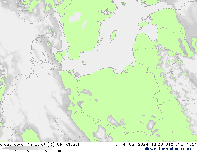Cloud cover (middle) UK-Global Tu 14.05.2024 18 UTC