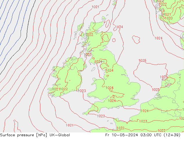 Presión superficial UK-Global vie 10.05.2024 03 UTC