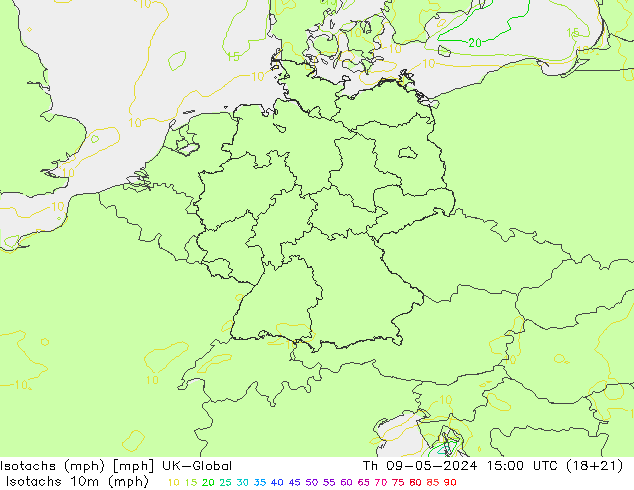 Isotachen (mph) UK-Global do 09.05.2024 15 UTC