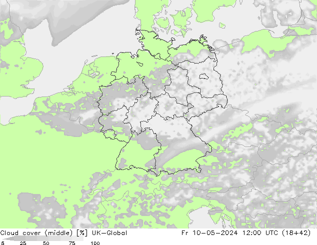 Wolken (mittel) UK-Global Fr 10.05.2024 12 UTC