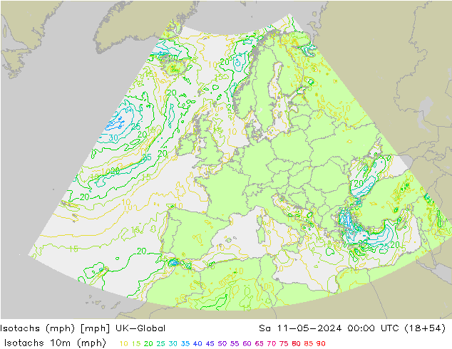 Eşrüzgar Hızları mph UK-Global Cts 11.05.2024 00 UTC