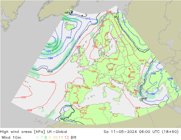 High wind areas UK-Global Sa 11.05.2024 06 UTC