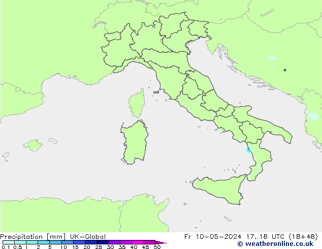 Srážky UK-Global Pá 10.05.2024 18 UTC