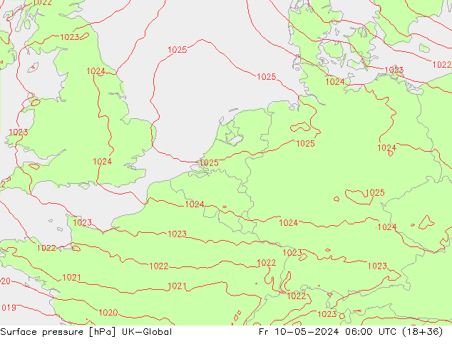 pression de l'air UK-Global ven 10.05.2024 06 UTC