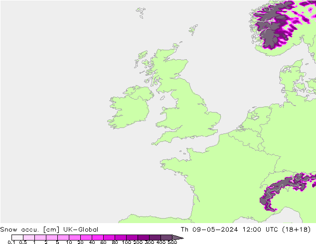 Глубина снега UK-Global чт 09.05.2024 12 UTC