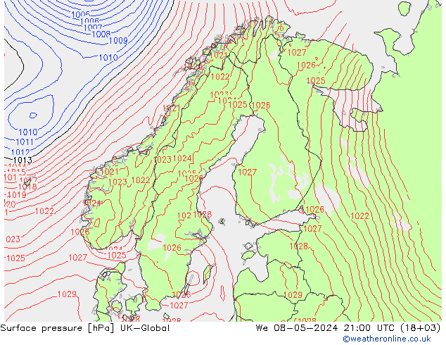 Bodendruck UK-Global Mi 08.05.2024 21 UTC