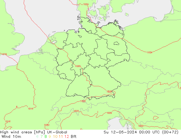 High wind areas UK-Global Su 12.05.2024 00 UTC