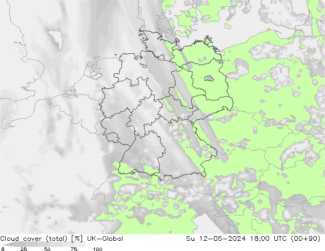 Nuages (total) UK-Global dim 12.05.2024 18 UTC