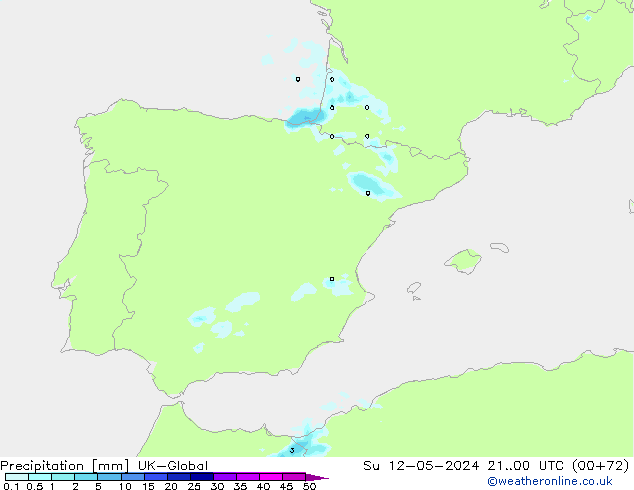 Neerslag UK-Global zo 12.05.2024 00 UTC