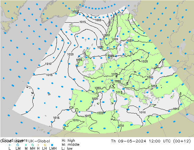 Cloud layer UK-Global Th 09.05.2024 12 UTC