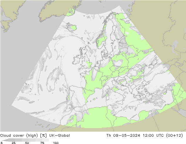 Wolken (hohe) UK-Global Do 09.05.2024 12 UTC