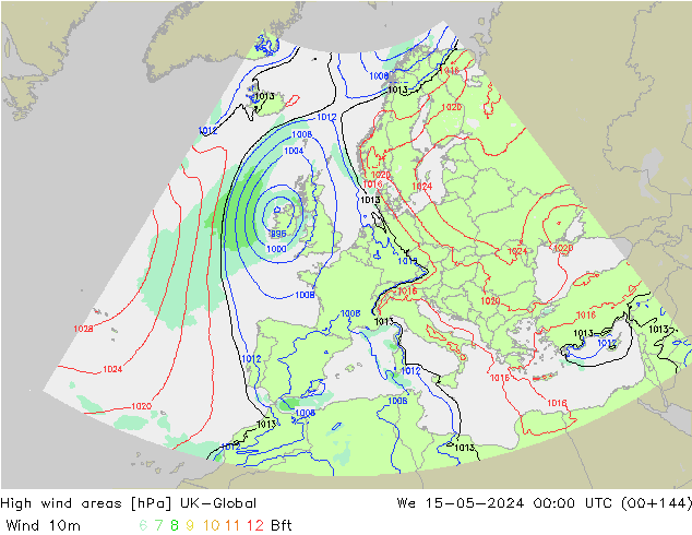 High wind areas UK-Global mié 15.05.2024 00 UTC