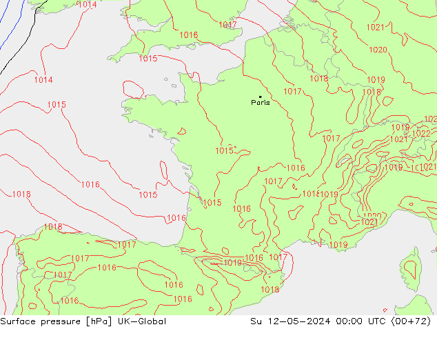 Luchtdruk (Grond) UK-Global zo 12.05.2024 00 UTC