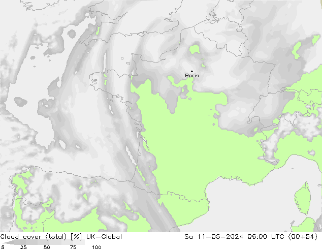 облака (сумма) UK-Global сб 11.05.2024 06 UTC