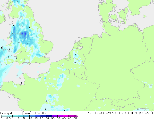 Precipitación UK-Global dom 12.05.2024 18 UTC