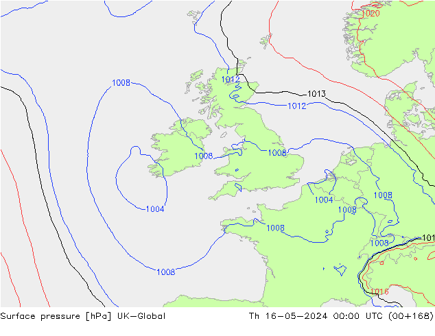 pression de l'air UK-Global jeu 16.05.2024 00 UTC