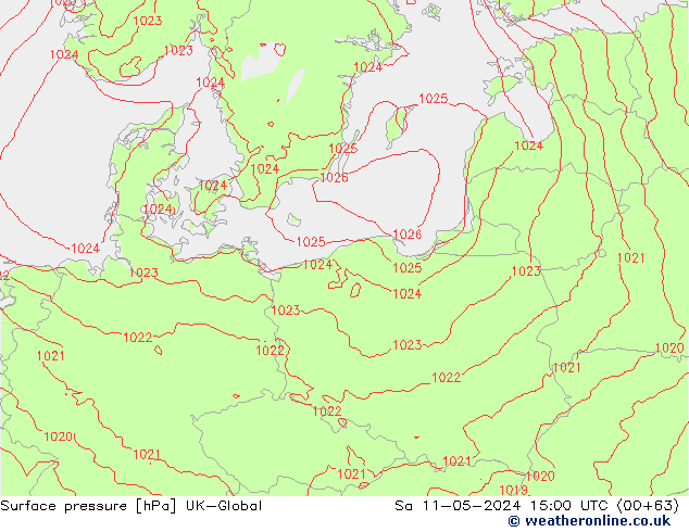 pressão do solo UK-Global Sáb 11.05.2024 15 UTC