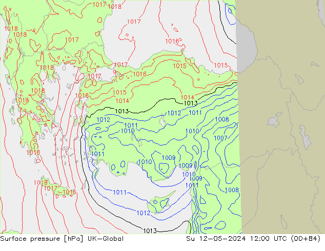pression de l'air UK-Global dim 12.05.2024 12 UTC