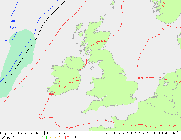 High wind areas UK-Global Sa 11.05.2024 00 UTC