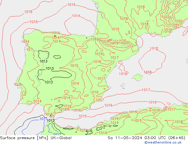 pressão do solo UK-Global Sáb 11.05.2024 03 UTC